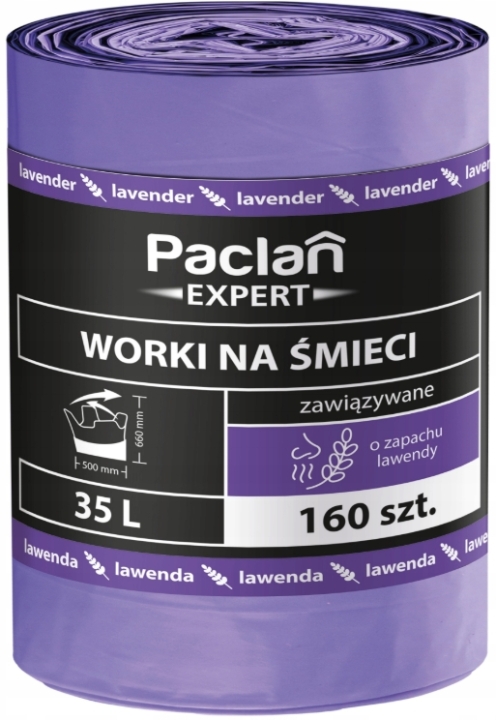 Paclan Multitop Worki z lawendowym zapachem 35 l x 160 szt.