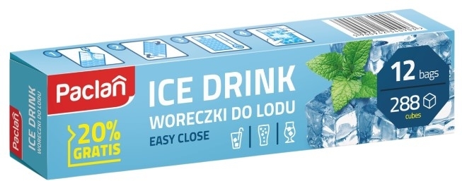 Paclan Woreczki do lodu samozamykające 12 szt.
