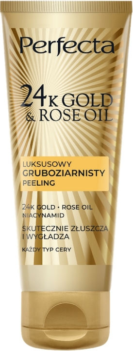Perfecta  24k  Gold & Rose Oil luksusowy  gruboziarnisty peeling 75 g