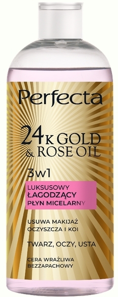 Perfecta Oczyszczanie 24K Luksusowy płyn micelarny cera wrażliwa 400 ml
