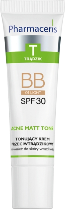 Pharmaceris T Acne Matt Tone BB Krem tonujący przeciwtrądzikowy 01 light SPF 30 30 ml