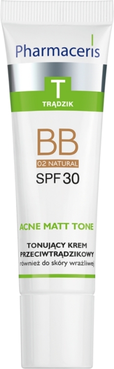 Pharmaceris T Acne Matt Tone BB Krem tonujący przeciwtrądzikowy natural 02 SPF 30 30 ml