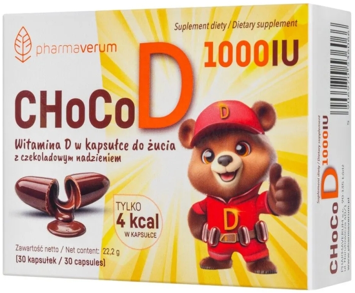 Pharmaverum ChocoD witamina D 1000 IU 30 kaps.