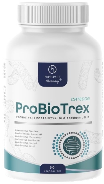ProBioTrex Cat&Dog Probiotyk i postbiotyk dla psów kotów 50 kaps.
