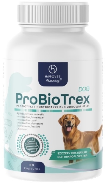 ProBioTrex Dog probiotyk i postbiotyk dla psów 50 kaps.