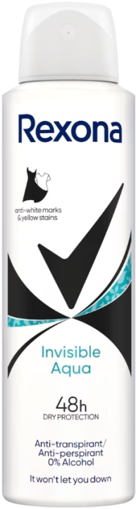 Rexona Invisible Aqua 48H Damski Antyperspirant 150 ml