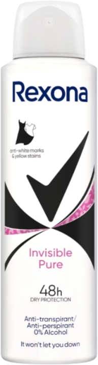 Rexona Invisible Pure 48 h antyperspirant spray 150 ml