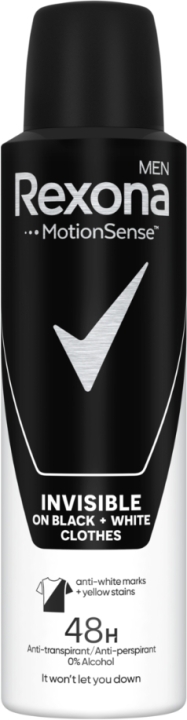 Rexona Men Invisible on Black + White 48H Męski antyperspirant 150 ml