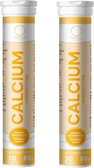 Ring Calcium + Kwercetyna 20 tabletek musujących Wielopak x 2