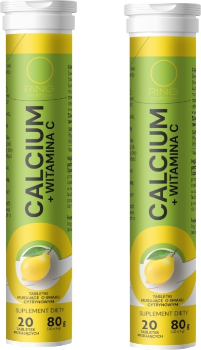 Ring Calcium + Witamina C 20 tabletek musujących Wielopak x 2