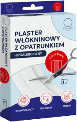 Ring Plaster z opatrunkiem włókninowy 1 m x 6 cm 1 szt.