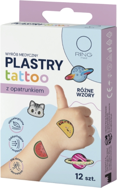 Ring Plastry opatrunkowe tatuaże 12 szt.