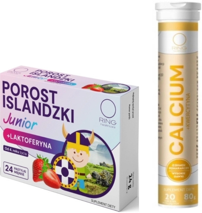 Ring Porost Islandzki Junior + Calcium zestaw