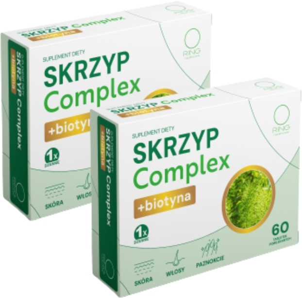 Ring Skrzyp Complex + Biotyna,  tabl.powl., 60 tabl. Wielopak × 2