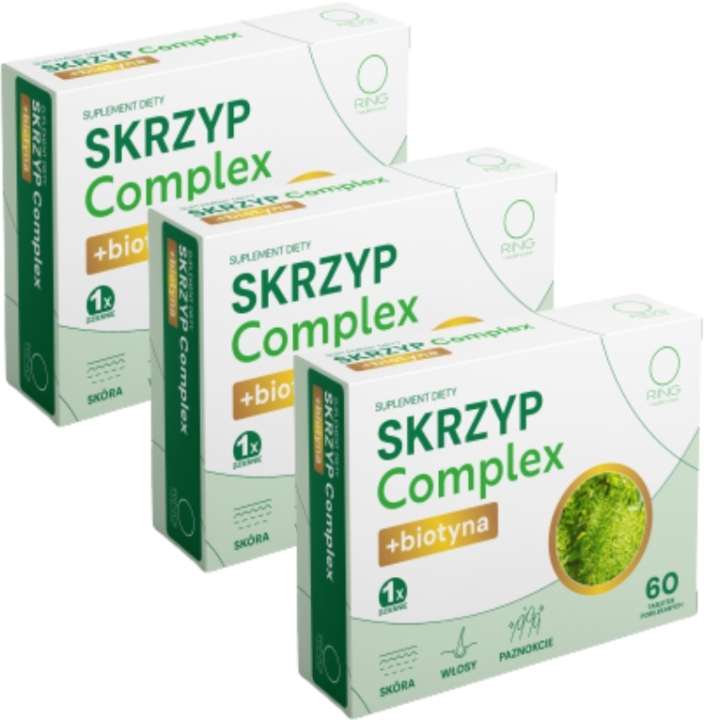 Ring Skrzyp Complex + Biotyna, tabl.powl., 60 tabl. Wielopak × 3