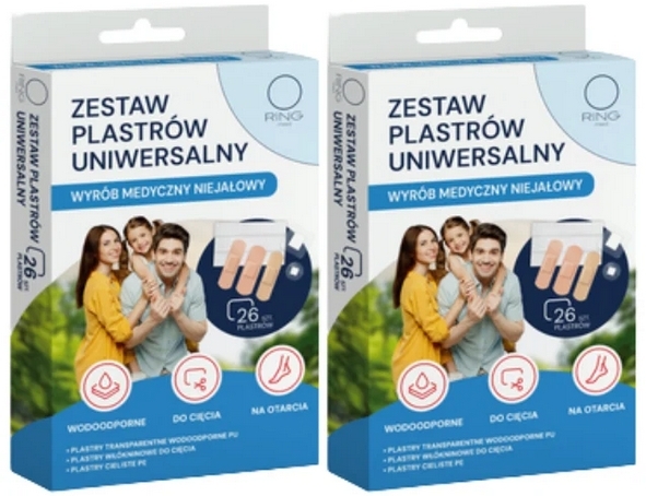 Ring Uniwersalny Zestaw plastrów 26 szt. Wielopak × 2