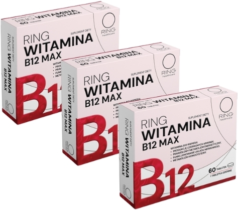 Ring Witamina B12 Max 60 tabletek Wielopak x 3