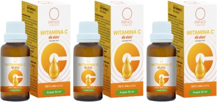 Ring Witamina C dla dzieci krople 30 ml Wielopak × 3