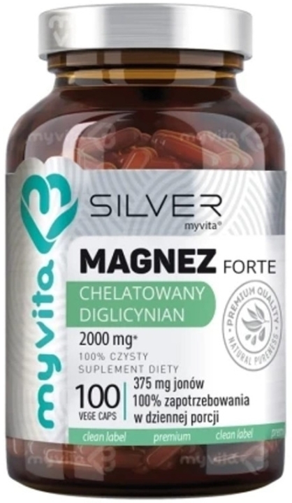 SILVER Magnez Chelat Diglicynian Forte 100 kapsułek