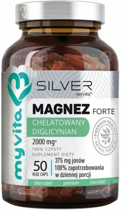 SILVER Magnez Chelat Diglicynian Forte 50 kapsułek
