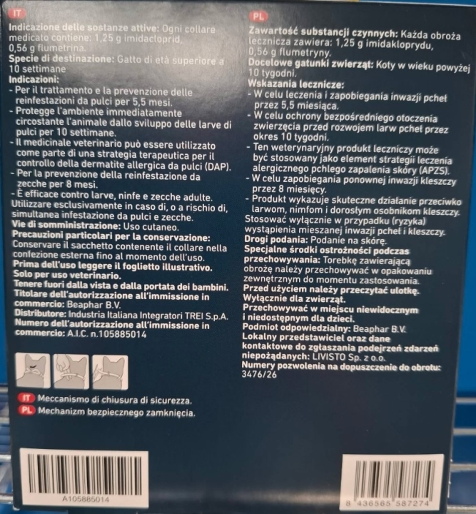 SIMBIA Obroża lecznicza dla kota 38 cm