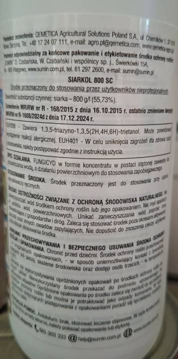 SUMIN Siarkol 800 SC 500 ml