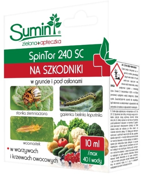 SUMIN  Spintor 240 SC zwalcza szkodniki w gruncie i pod osłonami 100 ml