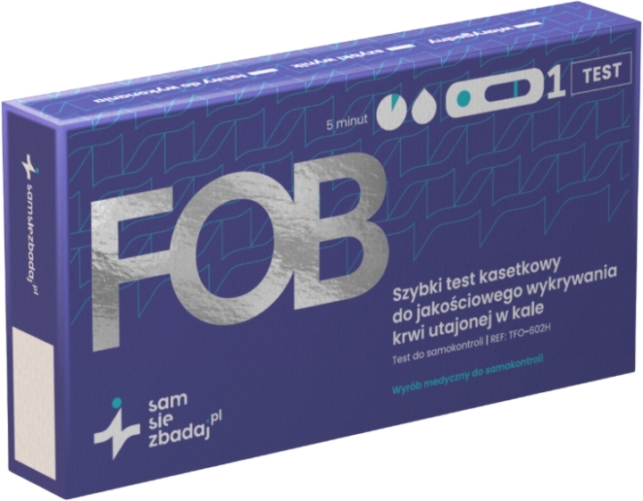 SamSięZbadaj.pl FOB Test krew utajona w kale kasetkowy szybki 1 sztuka