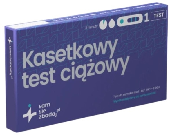 SAM SIĘ ZBADAJ Test ciążowy kasetkowy 1 szt.