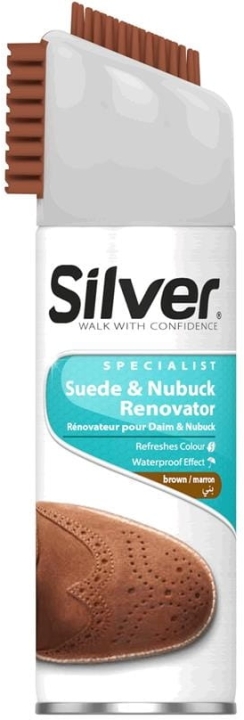 Silver Spray farba do nubuku i zamszu, brązowy 250 ml