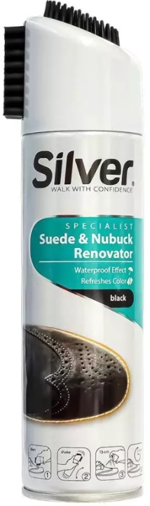 Silver Spray farba do nubuku i zamszu, czarny 250 ml