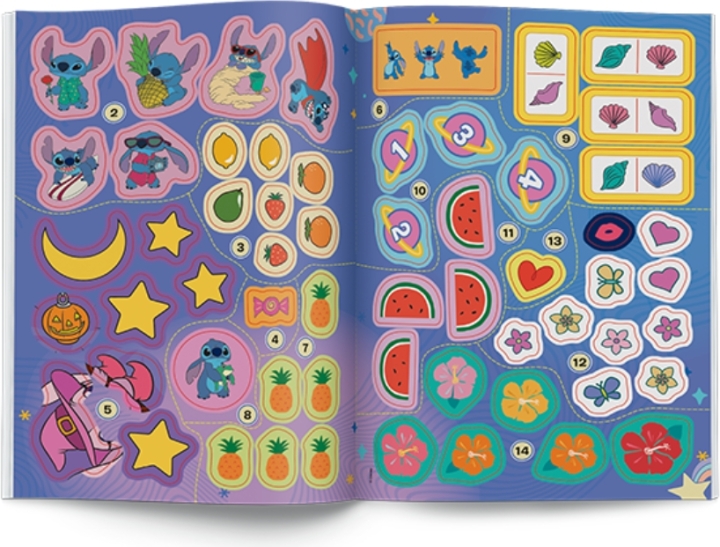 Stitch. 100 brokatowych naklejek
