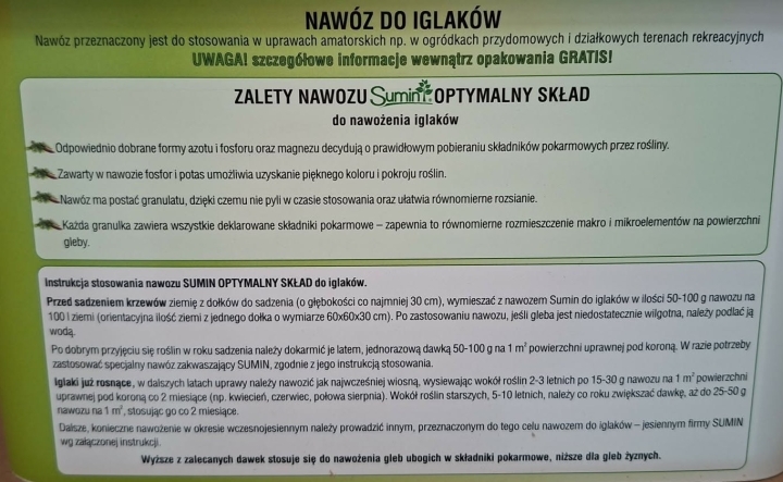 Sumin Nawóz do iglaków 2,5kg