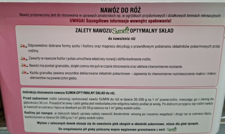 Sumin Nawóz do róż 2,5kg