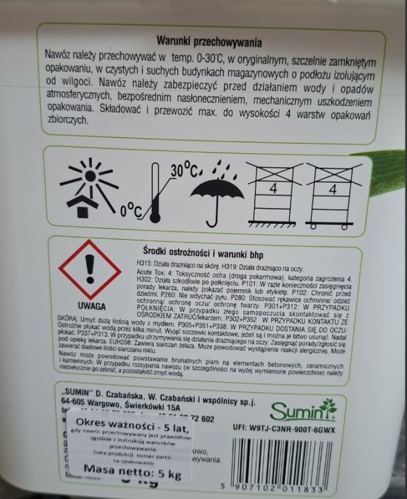 Sumin Nawóz do truskawek , poziomek, malin i jeżyn 2,5kg