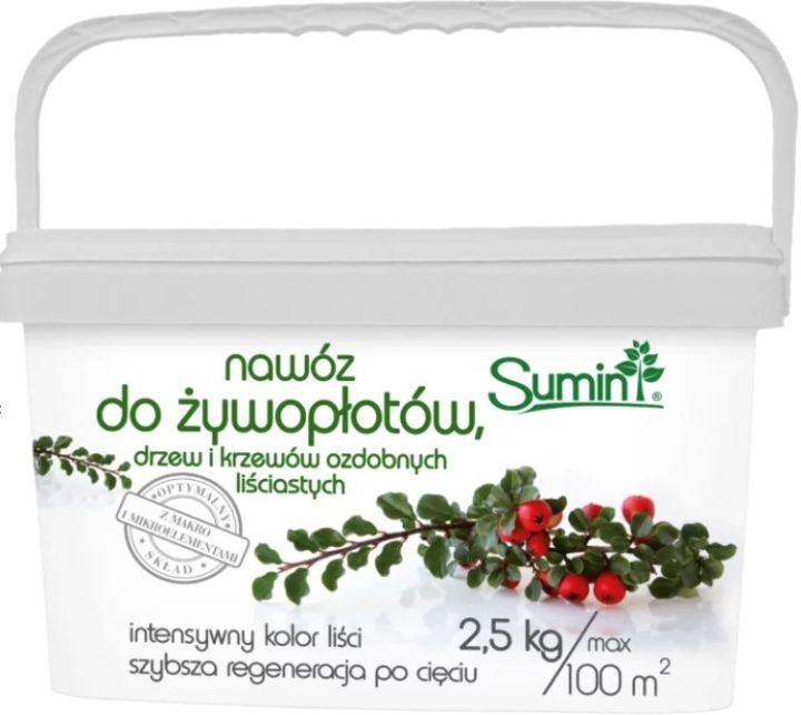 Sumin Nawóz do żywopłotów, drzew i krzewów ozdobnych liściastych 2,5kg