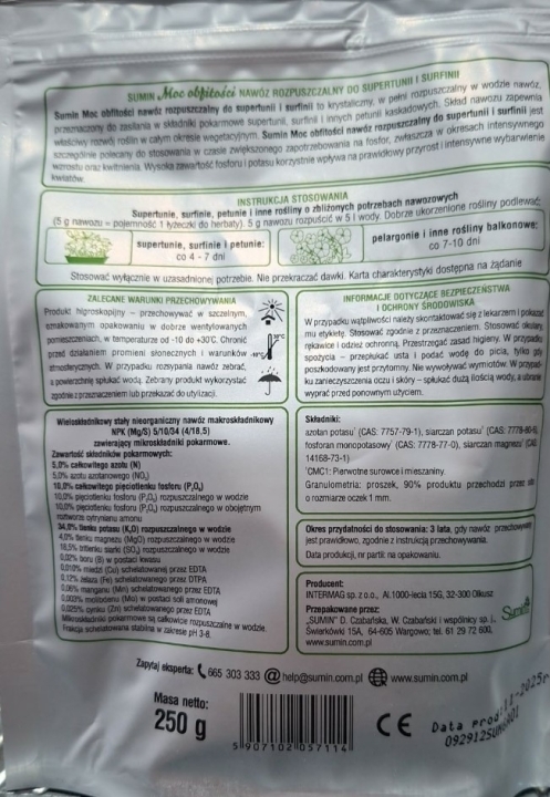 Sumin Nawóz rozpuszcalny do supertunii i surfinii 250g