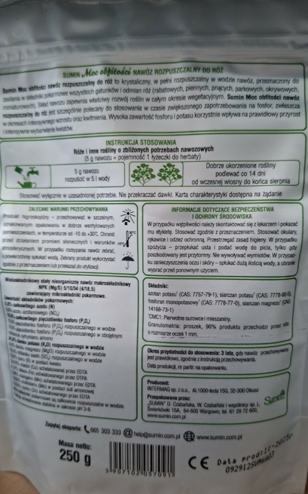 Sumin Nawóz rozpuszczalny do róż 250g