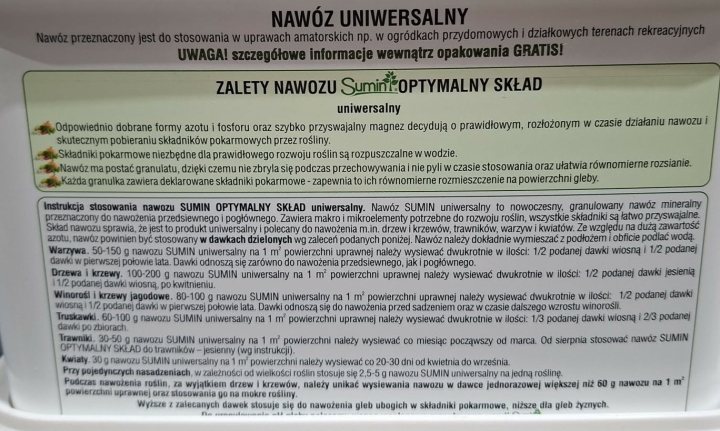 Sumin Nawóz uniwersalny 2,5kg