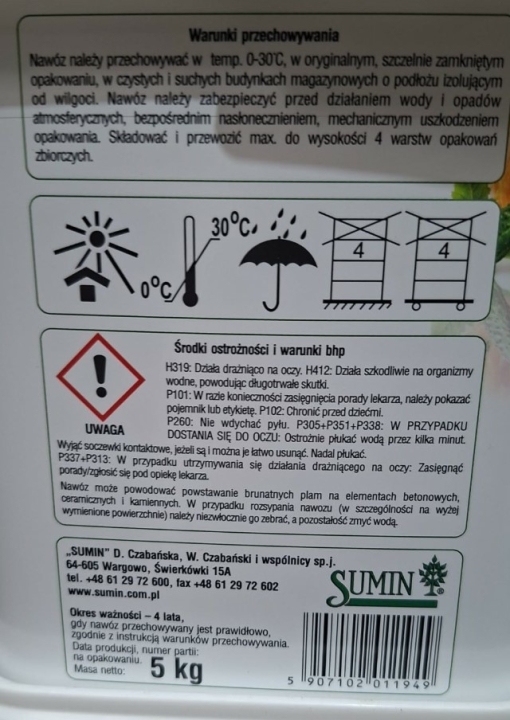 Sumin Nawóz uniwersalny wiadro 5kg