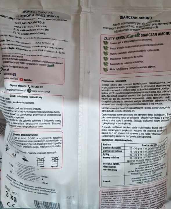 Sumin Siarczan amonu 3kg