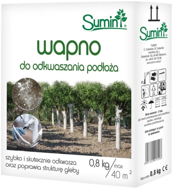 Sumin Wapno do bielenia drzew i odkwaszania podłoża 0,8 kg