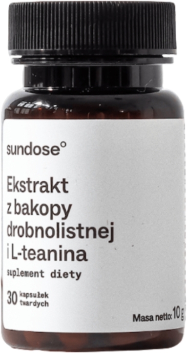 Sundose L-Teanina I Ekstrakt z bakopy drobnolistnej 30 kapsułek
