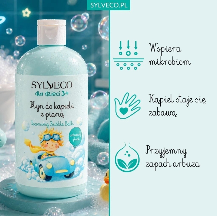 Sylveco Arbuzowy Plusk Płyn do kąpieli z pianą dla dzieci 3+ 500 ml