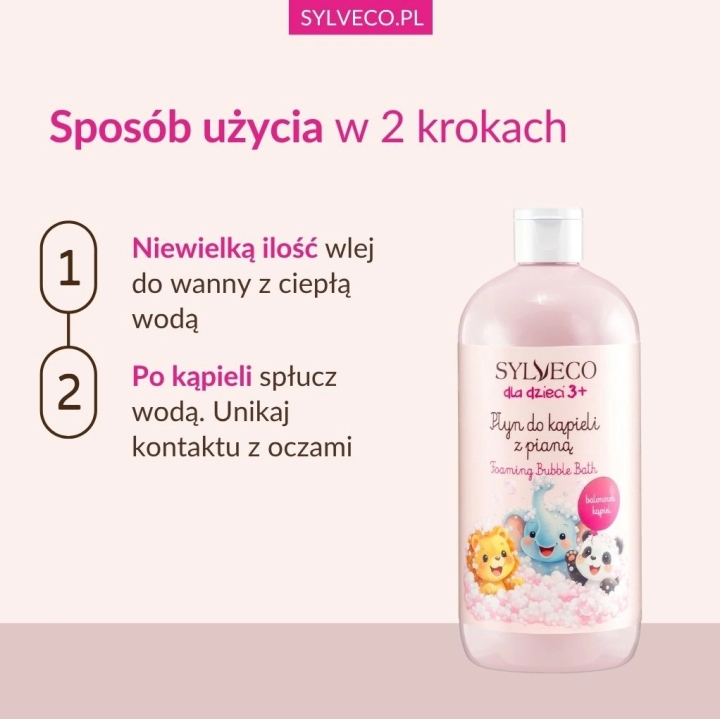 Sylveco Balonowa Kąpiel Płyn do kąpieli z pianą dla dzieci 3+ 500 ml