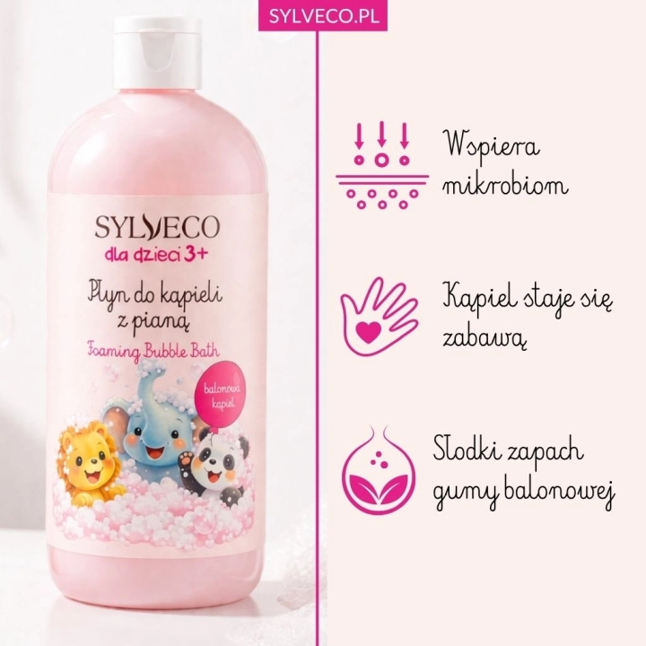 Sylveco Balonowa Kąpiel Płyn do kąpieli z pianą dla dzieci 3+ 500 ml