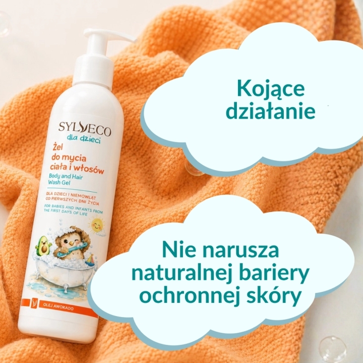 Sylveco Dla Dzieci Żel do mycia twarzy i ciała olej awokado 300 ml