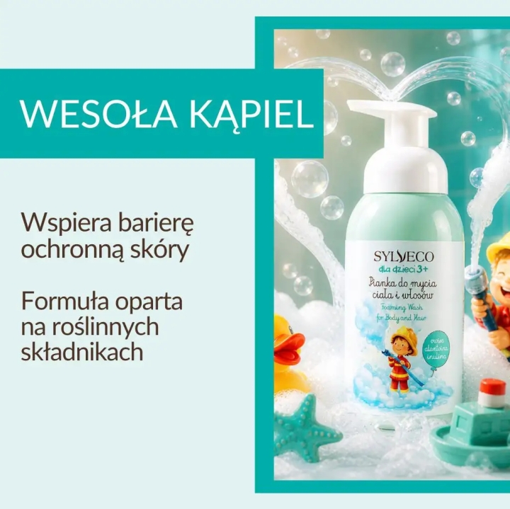 Sylveco Pianka do mycia ciała i włosów dla dzieci guma balonowa 3+ 290 ml