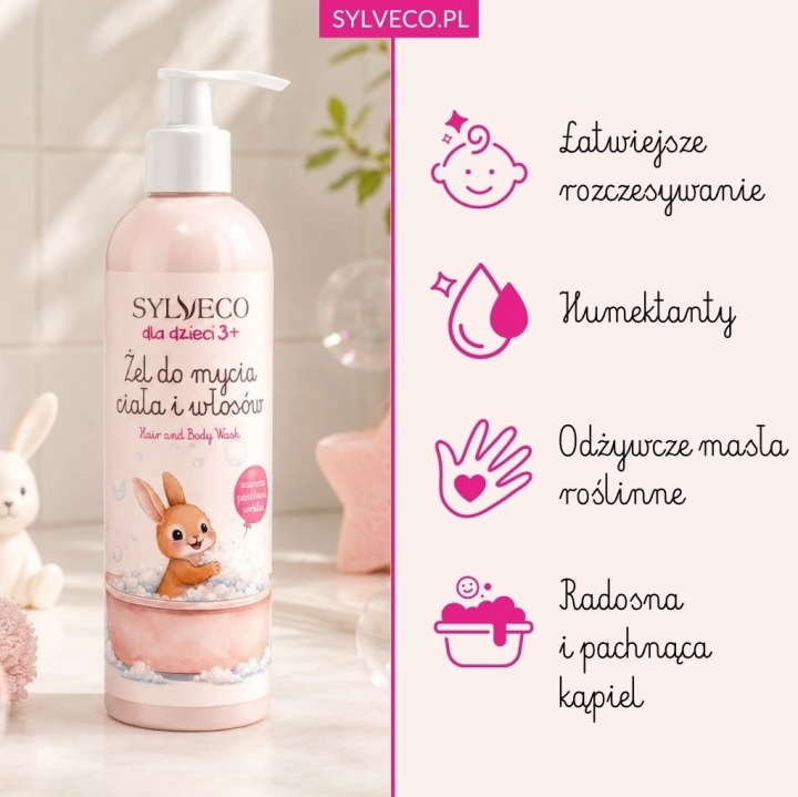Sylveco Żel do mycia ciała i włosów dla dzieci arbuzowy 3+ 300 ml