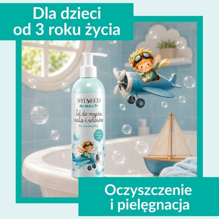 Sylveco Żel do mycia ciała i włosów dla dzieci guma balonowa 3+ 300 ml